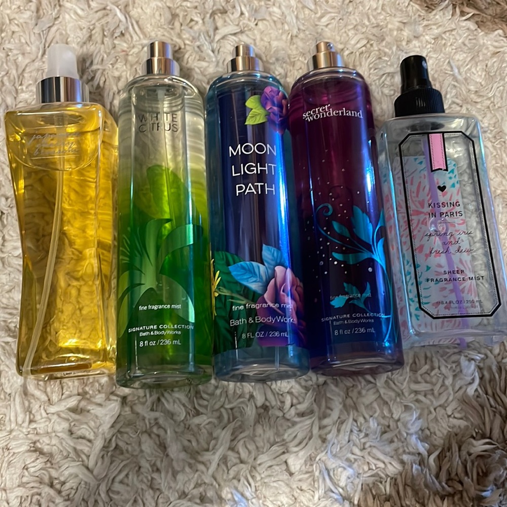 4 bath and body works sprays body mists 8 oz full size + Victoria’s Secret